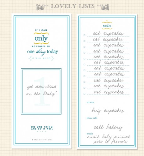 downloadable list pad